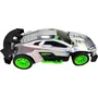 Exost Voiture Télécommandée EXOST Metal Chrome 1:14 - Vitesse 15 km/h, 31*5 cm, Argent et Vert - Pour enfants dès 5 ans