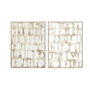 Home ESPRIT Toile Abstrait Urbaine Blanc Beige (Lot de 2)