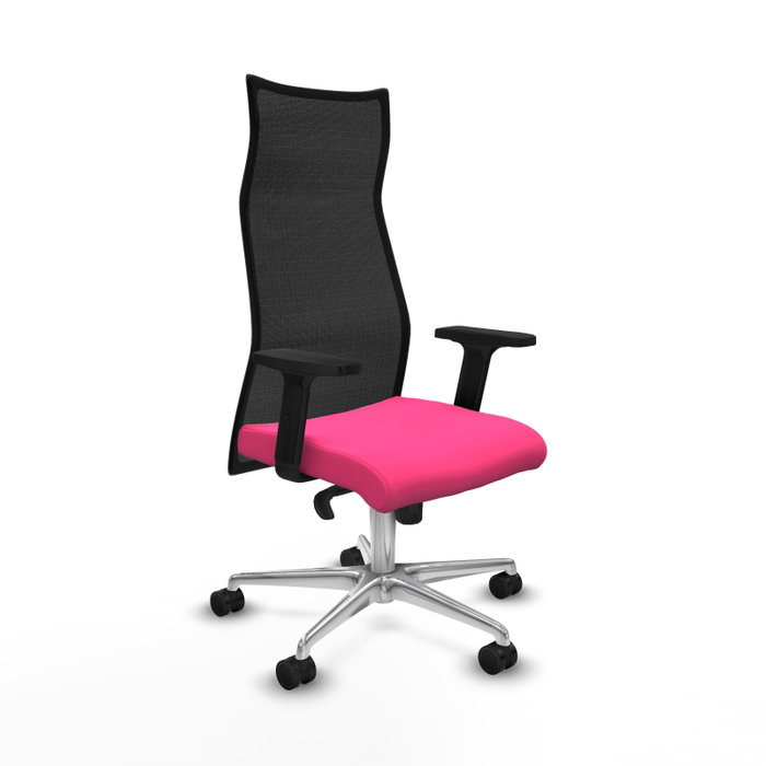 Piqueras y Crespo Chaise de Bureau Albacete Rose et Noir Piqueras y Crespo Chaise de Bureau Albacete Rose et Noir
