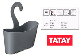 TATAY Panier Standard Multi/Gris 25x9x28 cm