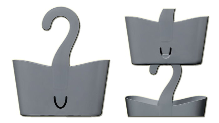 TATAY Panier Standard Multi/Gris 25x9x28 cm TATAY Panier Standard Multi/Gris 25x9x28 cm