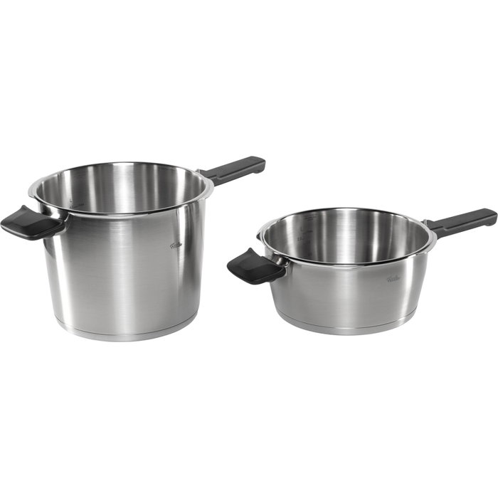 Fissler Vitavit® Premium Set de faitouts à pression 22cm - 6,5L + 3,5L avec panier et trépied