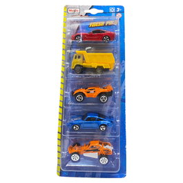 Maisto Fresh Metal - Ensemble de 5 voitures jouet à collectionner - Voitures miniatures assorties - Jouet pour garçons