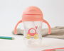 KioKids Tasse d'Apprentissage Étape 3 300 mL Rose avec Poignées et Paille Contrepoids - Anticolique, PP et Silicone sans BPA