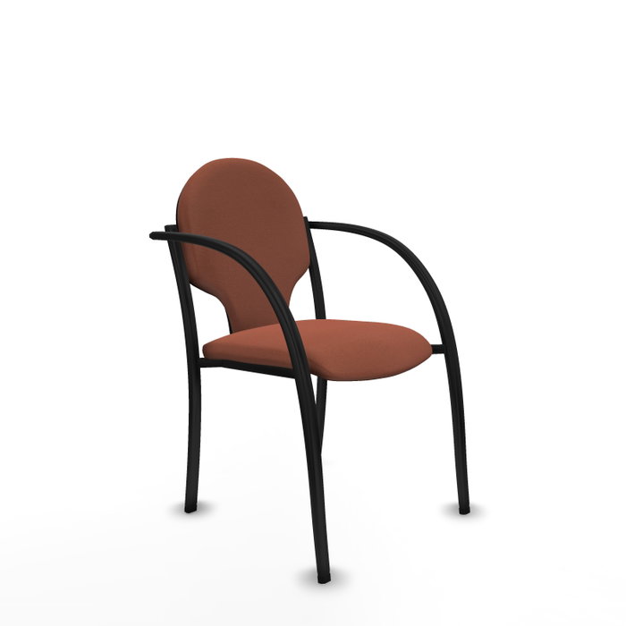 Piqueras y Crespo Chaise Hellín Marron avec Bras Fixes Piqueras y Crespo Chaise Hellín Marron avec Bras Fixes