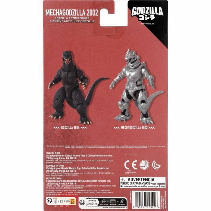 Bandai Mecha Godzilla 2002 Figurine d'action Argentée Bandai Mecha Godzilla 2002 Figurine d'action Argentée