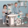 Smoby - Tefal Cuisine Clean - Cuisine Jouet d'Imitation avec 36 Accessoires et Fonctions Sonores - Machine à Café, Four, Frigo, Lave-linge - Pour Enfants dès 3 Ans
