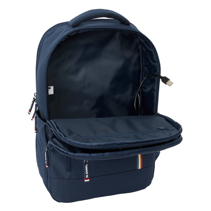 Sac à Dos pour Portable et Tablette avec Sortie USB El Ganso Eclipse Blue marine