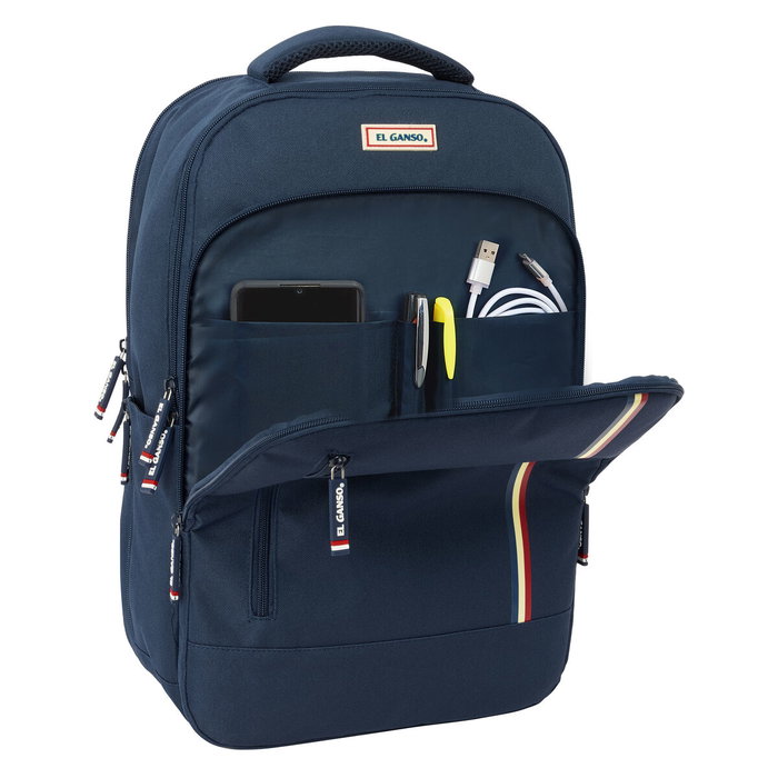 Sac à Dos pour Portable et Tablette avec Sortie USB El Ganso Eclipse Blue marine