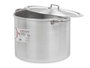 Kinvara Marmite en Aluminium 36 cm 30 L Argent Compatible Gaz Four et Lave-vaisselle (Set de 2)