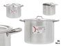 Kinvara Marmite en Aluminium 36 cm 30 L Argent Compatible Gaz Four et Lave-vaisselle (Set de 2)