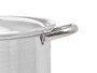 Kinvara Marmite en Aluminium 36 cm 30 L Argent Compatible Gaz Four et Lave-vaisselle (Set de 2)