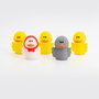 TACHAN - Set de 5 poupées de bain en caoutchouc - Le Vilain Petit Canard - Développe l'imagination - À partir de 3 ans