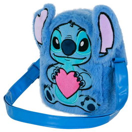 KaracterMania - Sac peluche en forme de cœur Stitch (Disney) - Sac à main - Dimensions 170 mm x 230 mm x 20 mm