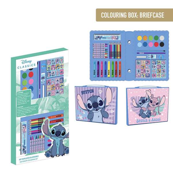 Cerdá Set papeterie colorable boîte Stitch 26.7 x 45.3 x (26.7 x 45.3 x 3.0 cm), boîte de dessin pour enfants à partir de 3 ans Cerdá Set papeterie colorable boîte Stitch 26.7 x 45.3 x (26.7 x 45.3 x 3.0 cm), boîte de dessin pour enfants à partir de 3 ans