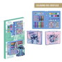 Cerdá Set papeterie colorable boîte Stitch 26.7 x 45.3 x (26.7 x 45.3 x 3.0 cm), boîte de dessin pour enfants à partir de 3 ans