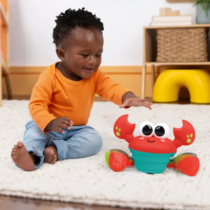 Bright Starts Jouet bébé 6 mois et plus Rockin' Crawling Crab - Crabe musical mobile pour encourager la motricité, avec capteurs d'obstacle et arrêt automatique Bright Starts Jouet bébé 6 mois et plus Rockin' Crawling Crab - Crabe musical mobile pour encourager la motricité, avec capteurs d'obstacle et arrêt automatique