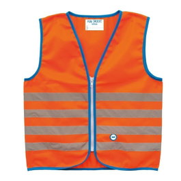Wowow Gilet de sécurité Fun pour enfant avec rayures réfléchissantes, crème