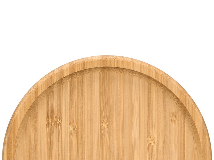 KINVARA Plateau rond en bambou 20x20cm Naturel
