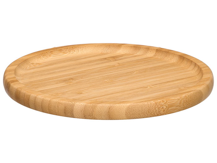 KINVARA Plateau rond en bambou 20x20cm Naturel
