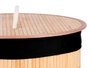 KIPIT Panier de rangement rond en bambou et tissu noir