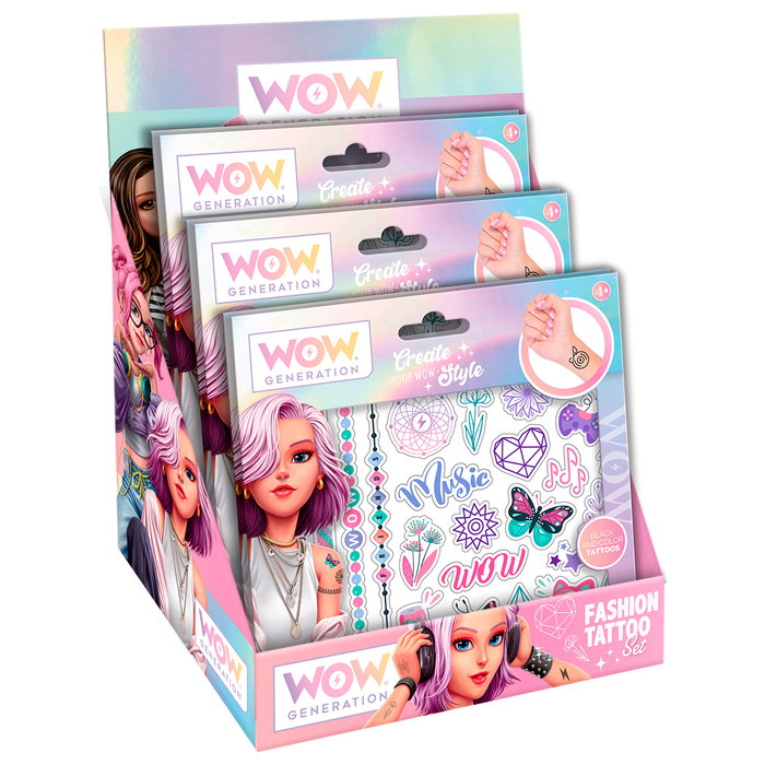 Kids Licensing Set de Tatouages Wow Generation +50 Tatouages Enfants WOW00114 dès 3 Ans