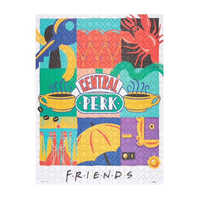 ERIK Puzzle Central Perk Friends 500 Pièces - Format vertical 61x45,7 cm avec guide A4