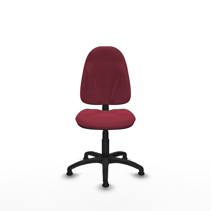 Chaise Algarra Contact permament de base Tissu Bordeaux Structure polyamide noire Sans accoudoirs Sans appui-tête Patins de chaises