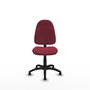 Chaise Algarra Contact permament de base Tissu Bordeaux Structure polyamide noire Sans accoudoirs Sans appui-tête Patins de chaises