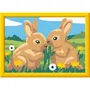 Ravensburger - Kit de peinture par numéros CreArt Kids, motif Lapins mignons, 13x18 cm, avec cadre, pour enfants dès 7 ans, 12023216