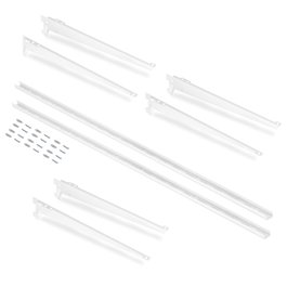 Emuca Kit pour 3 étagères Jagmet, supports de 380mm, Acier blanc