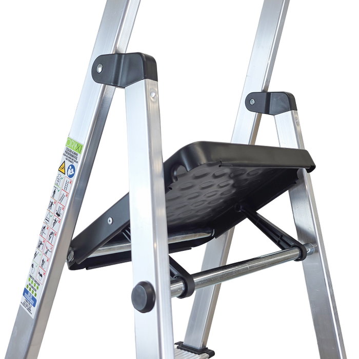 ORYX Échelle en aluminium de 5 marches pour usage domestique certifiée EN 131