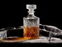 Vivalto Carafe à Liqueur Taille Diamants 900 ml Verre Transparent 9x23.5x9 cm (Set de 12)