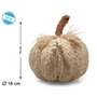 BigBuy Carnival Citrouille Décorative en Esparto avec Pompons Naturels 19 x 18 cm