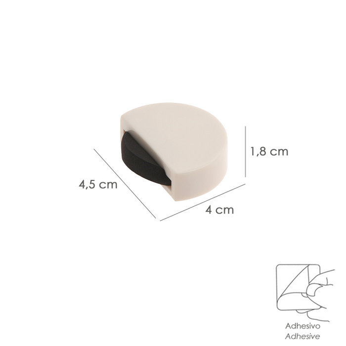 WOLFPACK LINEA PROFESIONAL Butée de porte adhésive silencieuse blanche