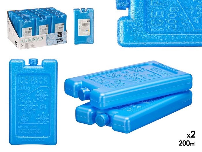 LEKNES Set de 2 blocs accumulateurs de froid 200ml LEKNES Set de 2 blocs accumulateurs de froid 200ml