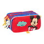 Trousse Fourre-Tout Triple Mickey Mouse Clubhouse Good day Bleu 21,5 x 10 x 8 cm
