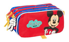 Safta Portatodo Triple Big Mickey Mouse "Good Day" Sacoche Organisatrice pour Enfants 21.5x10x8 cm