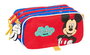 Safta Portatodo Triple Big Mickey Mouse "Good Day" Sacoche Organisatrice pour Enfants 21.5x10x8 cm