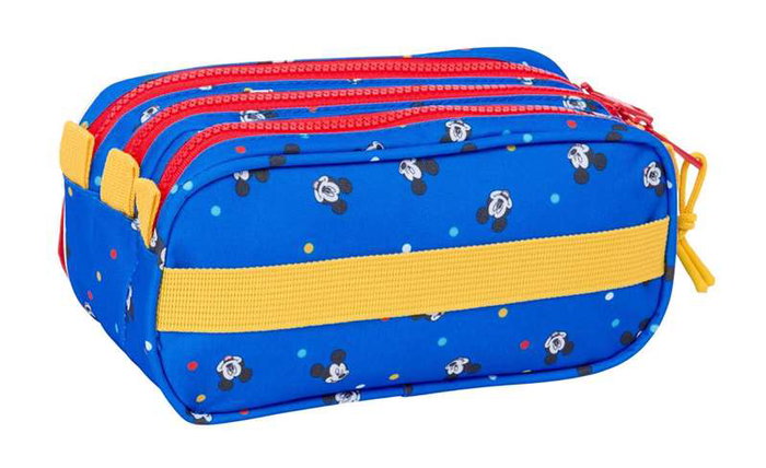 Safta Portatodo Triple Big Mickey Mouse "Good Day" Sacoche Organisatrice pour Enfants 21.5x10x8 cm