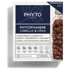 Phyto PhytoPhanere Complément Alimentaire Gélules 2 x 120 Unités Cheveux et Ongles