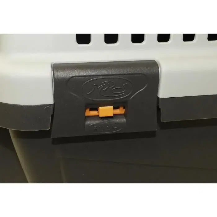 AIME Caisse de Transport Skudo pour Chien et Chat 55 x 36 x 35 cm - Panier Ventilé et Sécurisé avec Porte à Loquet