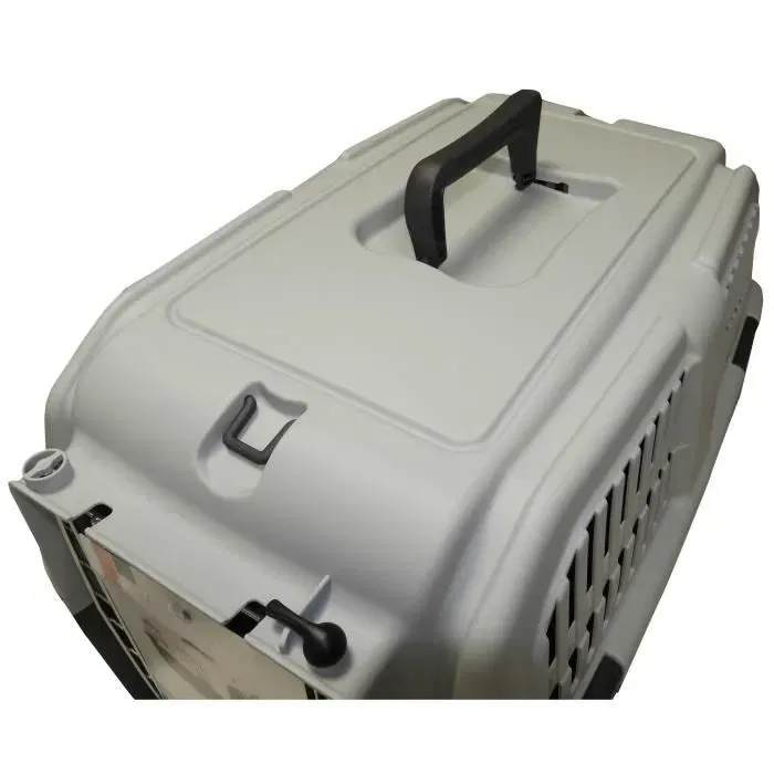 AIME Caisse de Transport Skudo pour Chien et Chat 55 x 36 x 35 cm - Panier Ventilé et Sécurisé avec Porte à Loquet