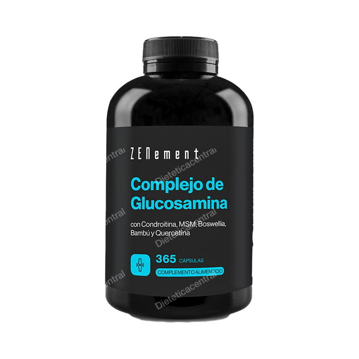 ZENEMENT Complejo De Glucosamina 365Caps - Complément de Glucosamine, Chondroïtine, MSM, Boswellia et Quercétine pour les Articulations - 365 Capsules ZENEMENT Complejo De Glucosamina 365Caps - Complément de Glucosamine, Chondroïtine, MSM, Boswellia et Quercétine pour les Articulations - 365 Capsules