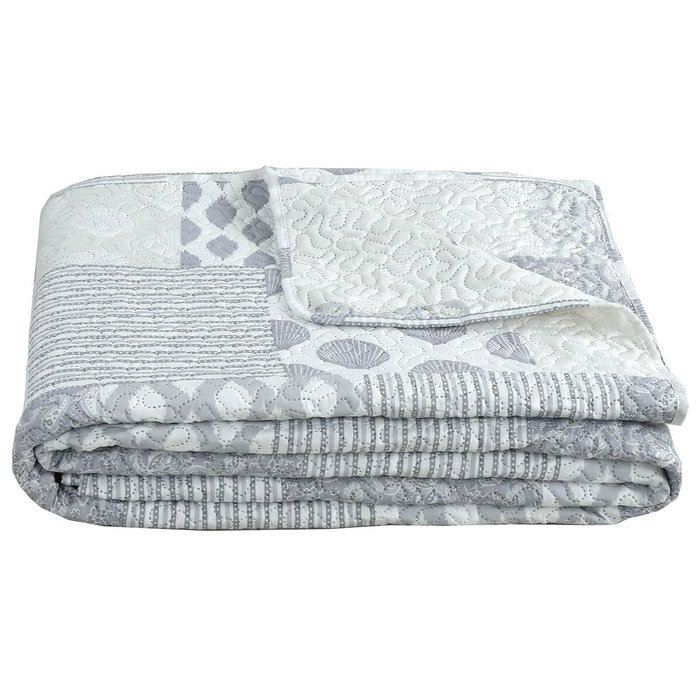 Couvre-lit DKD Home Decor Beige Lit 2 persones 240 x 260 x 1 cm