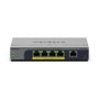 Netgear GS105EP-100EUS - Switch géré Gigabit 5 ports avec PoE+ (30 W), alimentation interne, rackable, GS105EP100EUS