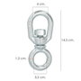 WOLFPACK LINEA PROFESIONAL Manille rotative simple acier 12 mm