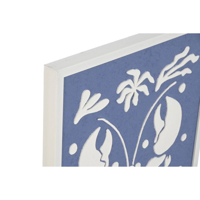 Home ESPRIT Cadre Design Marin Bleu et Blanc (4 Unités)