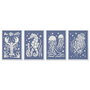 Home ESPRIT Cadre Design Marin Bleu et Blanc (4 Unités)