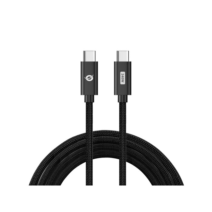Conceptronic Câble USB-C vers USB-C ETTA03B20 2m 240W 40 Gbit/s Conceptronic Câble USB-C vers USB-C ETTA03B20 2m 240W 40 Gbit/s